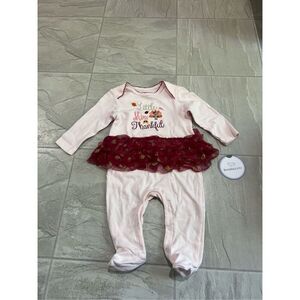 Koala Kids Little Miss Thankful Girls Romper Size 3-6 Month NEW